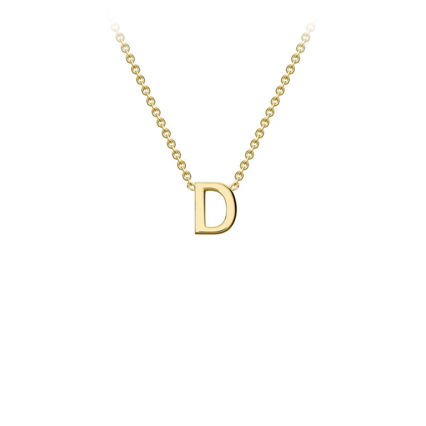 9ct Yellow Gold 'D' Initial Adjustable Letter Necklace 38/43cm