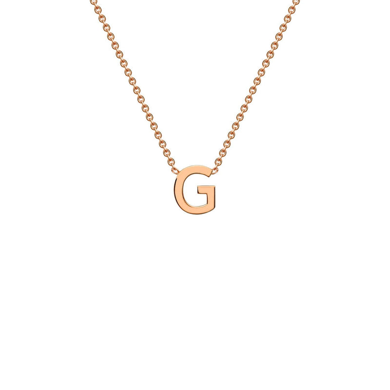 9ct Rose Gold 'G' Initial Adjustable Letter Necklace 38/43cm