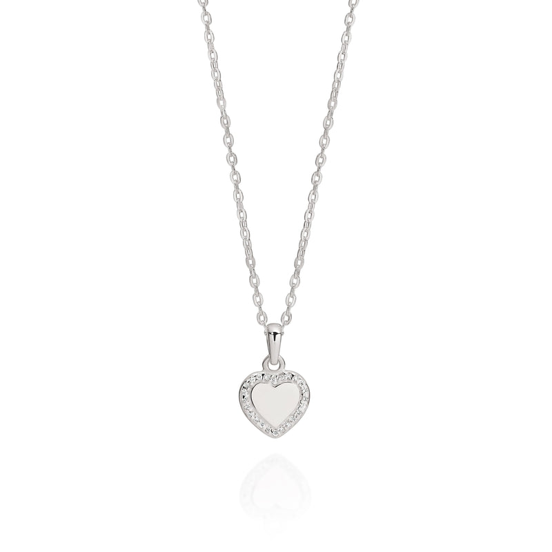 Silver children's heart necklace