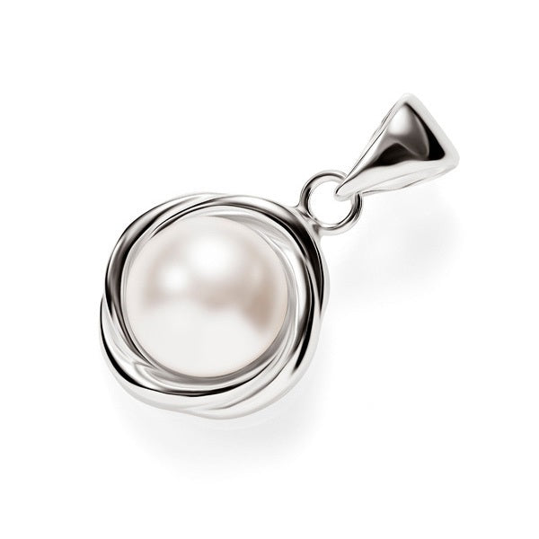 Silver pearl pendant