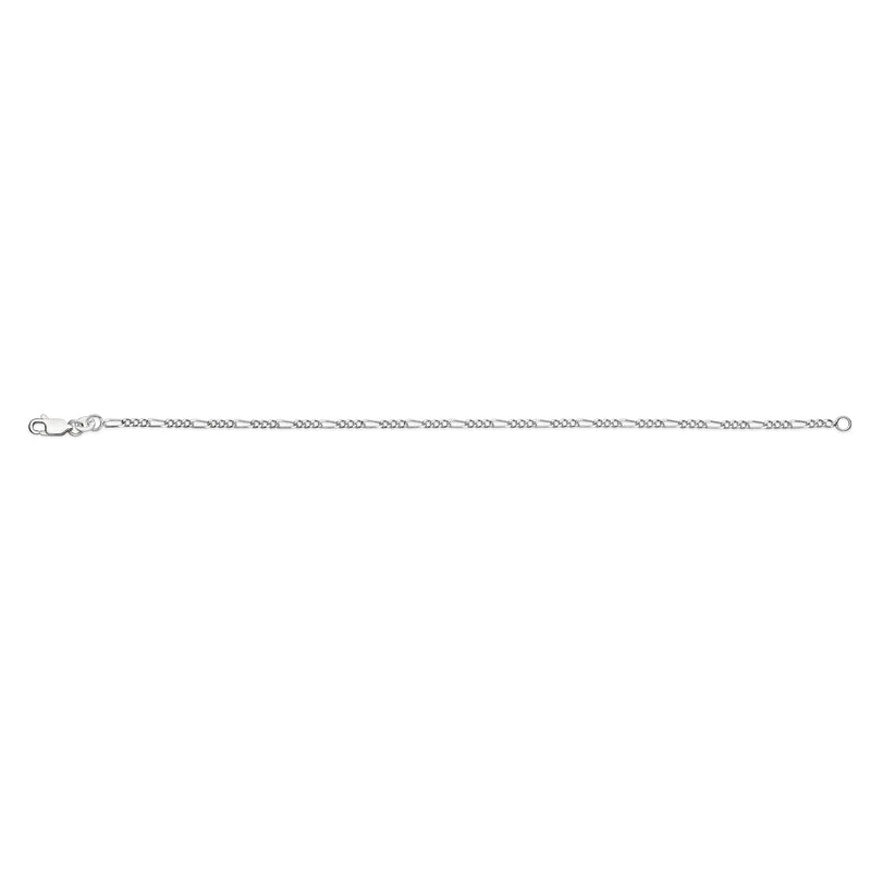 Silver figaro anklet