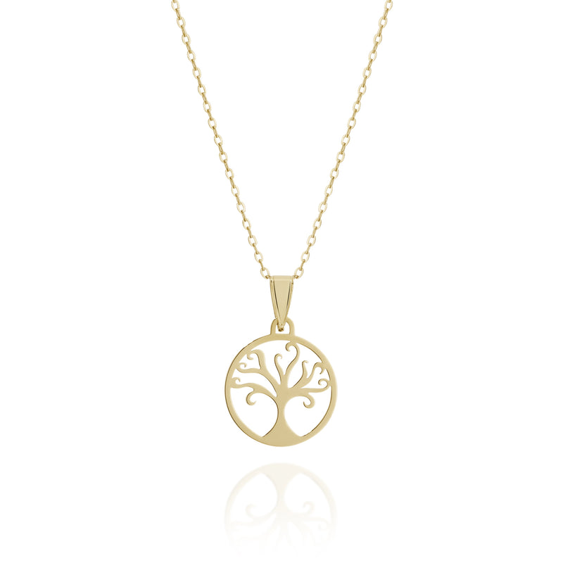 9ct Gold Tree Of Life Necklace 42cm