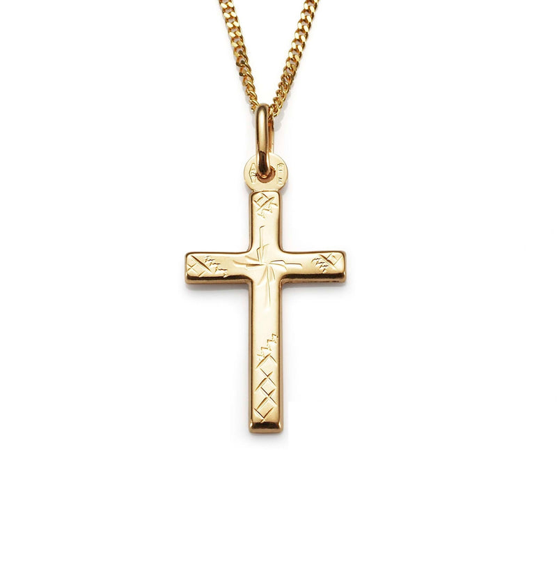 9ct gold cross pendant