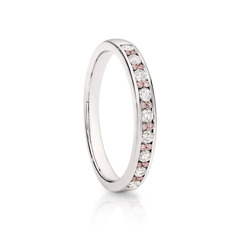 18ct white gold 0.33ct Australian pink diamond ring