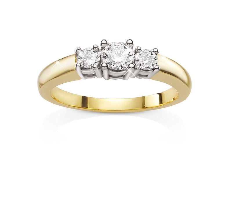 9ct gold 0.18ct diamond ring