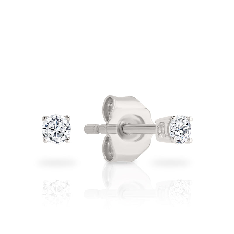 9ct white gold 0.10ct diamond studs