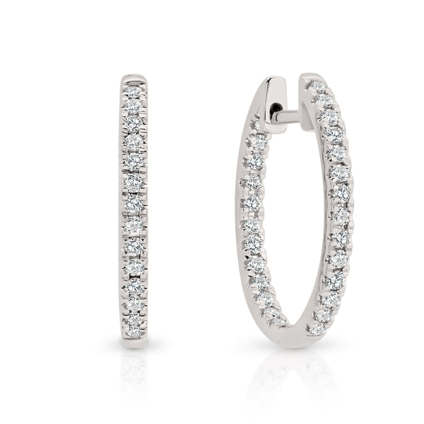 9ct White Gold 0.50ct Diamond Earrings