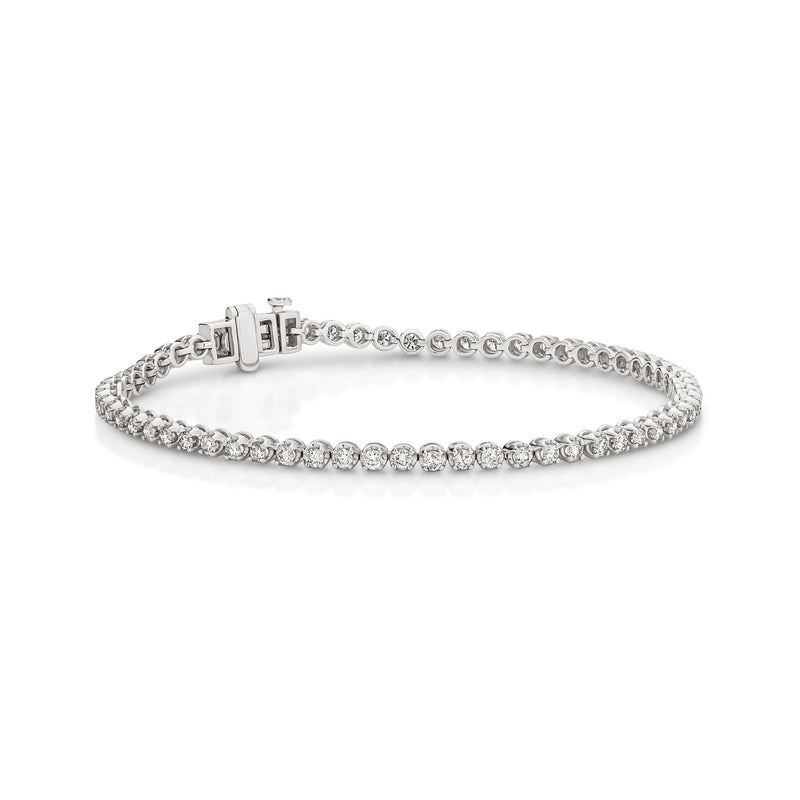 9ct white gold 2.00ct diamond tennis bracelet