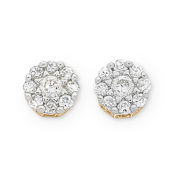 9Ct Gold 0.20Ct Diamond Stud Earrings