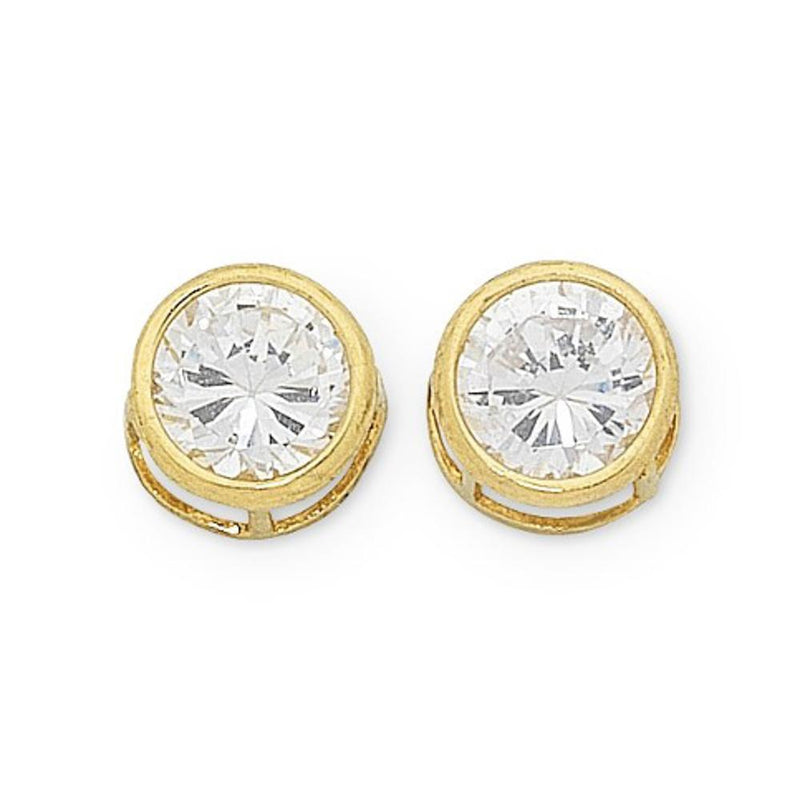 9Ct Gold Cubic Zirconia Studs