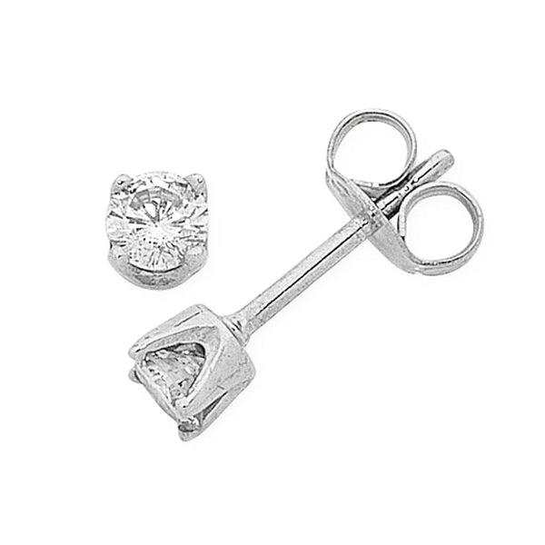 9Ct White Gold 0.20Ct Diamond Studs