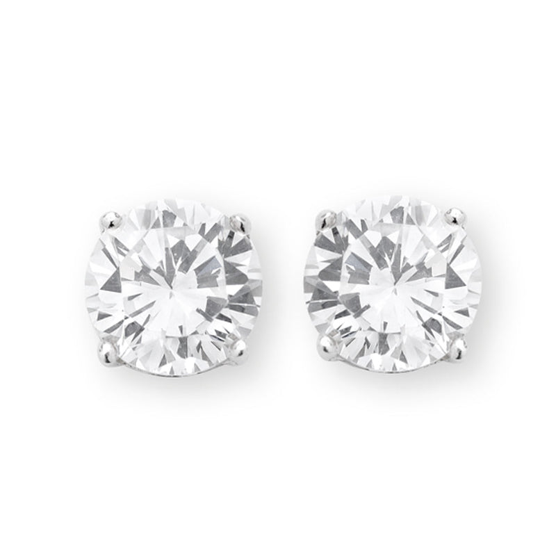 Sterling Silver Cubic Zirconia Stud Earrings