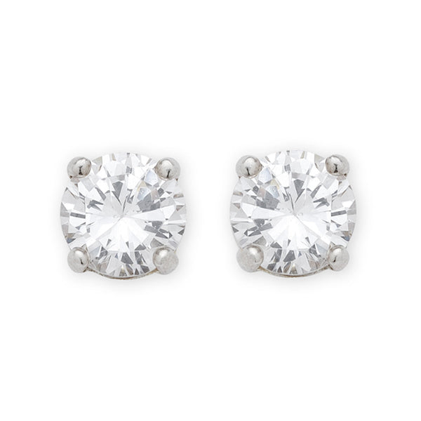 Sterling Silver Cubic Zirconia Stud Earrings