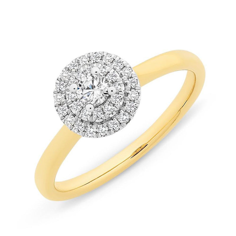 9Ct Gold 0.28Ct Diamond Ring