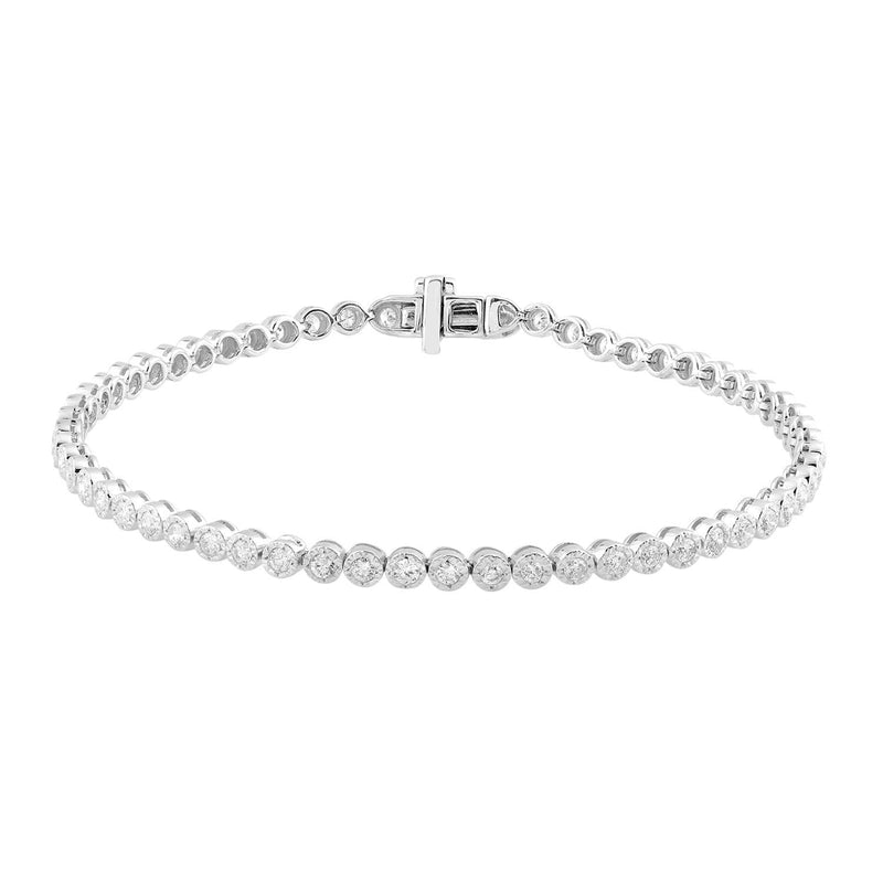 Bracelet with 1.4ct Diamonds in 9K White Gold