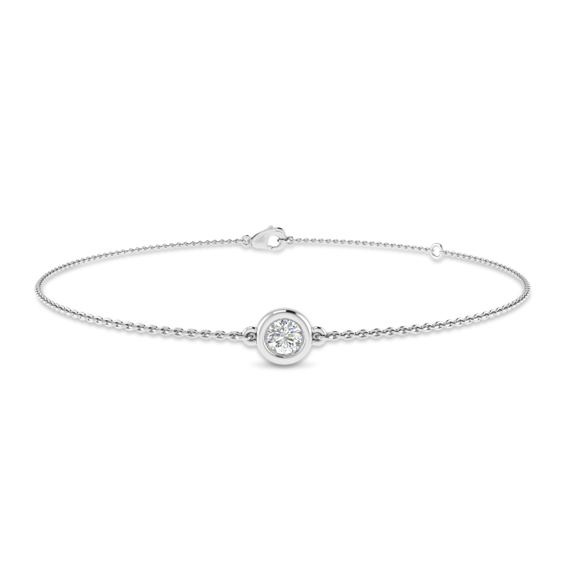 9ct White Gold 0.15ct+ Diamond Bracelet