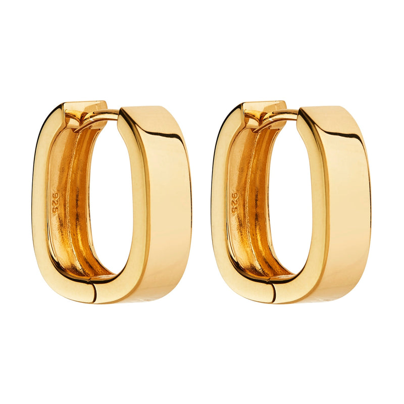 Elysium Yellow Gold Hoop Earring