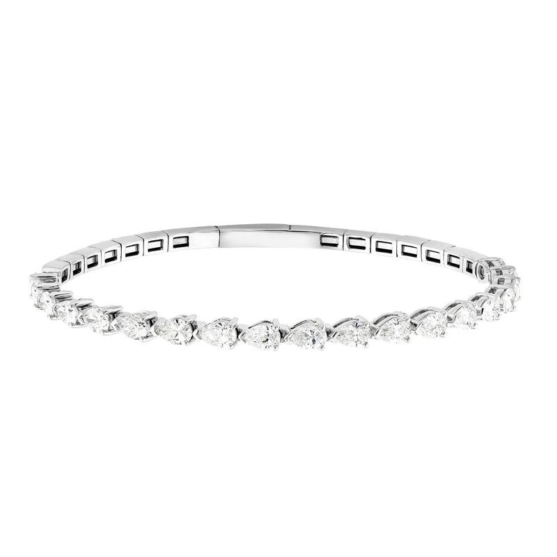 3.60ct Lab Grown Diamond Bangle in 18ct White Gold