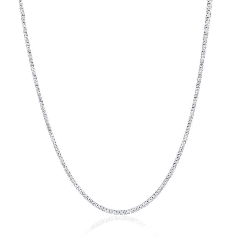 3.45ct Lab Grown Diamond Tennis Necklace in 18ct White Gold