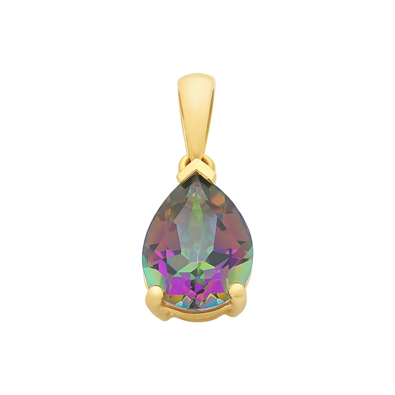 9ct Gold Mystic Topaz Pendant