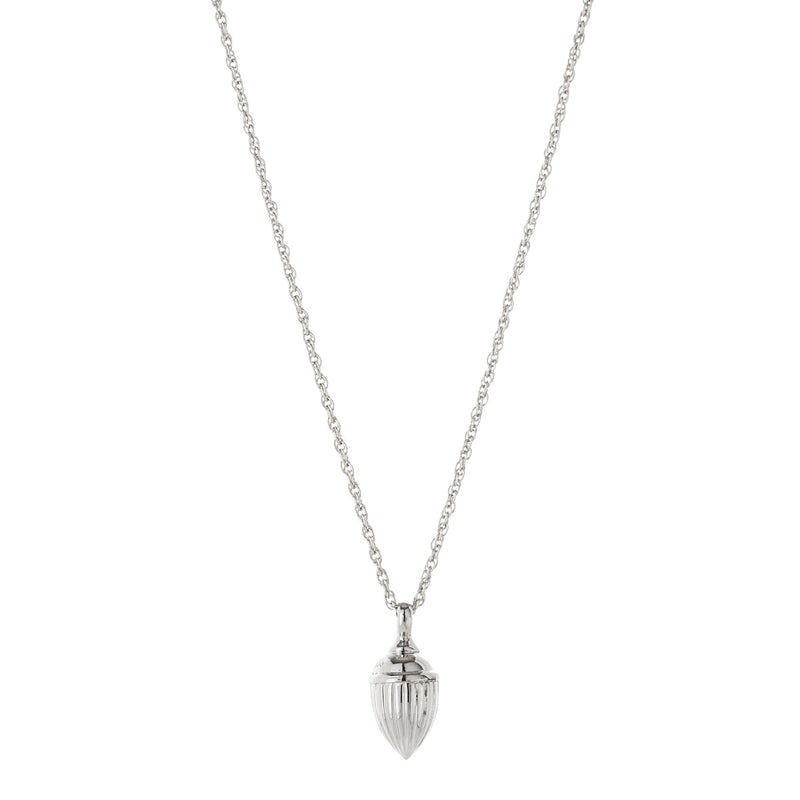 NAJO Raya Silver Ridged Pod Necklace