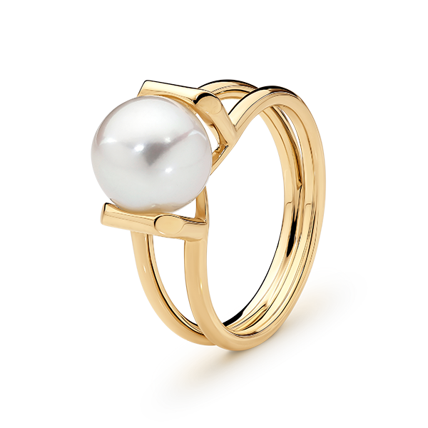 9ct Yellow Gold Freshwater Pearl Edison Ring